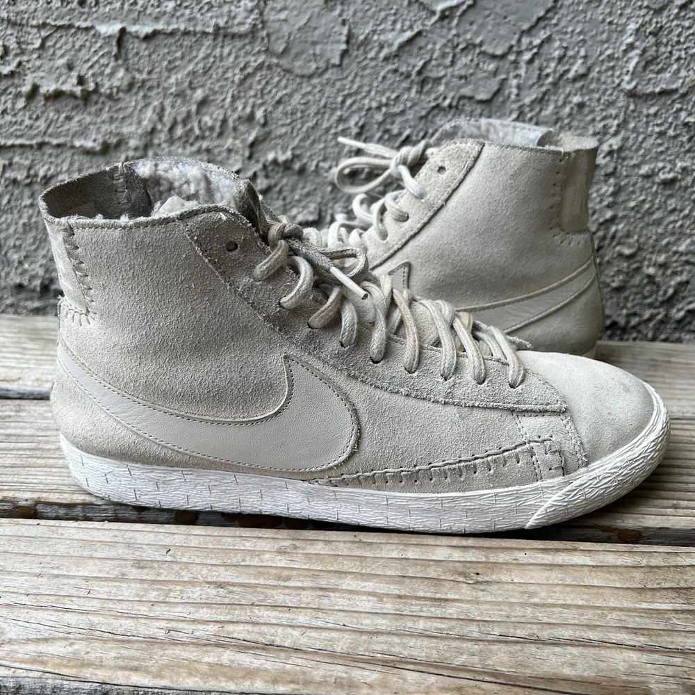 Nike Shoes Women Size 10 Blazer Mid PRM Birch/Ivory/ Gum Light Brown  403729-200